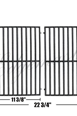 Edgemaster Matte Cast Iron Vermont Castings Grill Grates Cooking Grid 50003933 50001314 Replacement for Select Gas Grill Models by Vermont Castings, ProChef, Ellipse and Kenmore Grills, Set of 2