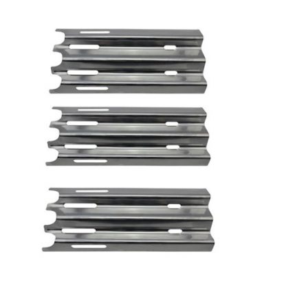 Grill Valueparts REV081 (3-pack) Stainless Steel Heat Plate/Shield Replacement Parts For Select Vermont Castings VM 400 Vermont Castings and Jenn-Air JA460 Jenn Aire JA580 Jenn Aire Great Outdoors Gas Grill Models (Dimensions: 14 1/2" X 7 1/4")