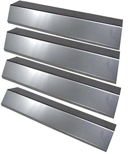 Grill Valueparts REV2311S (4-pack) BBQ Replacement Gas Grill Stainless Steel Heat Plate For Grill King, Aussie, Charmglow, Brinkmann, Uniflame, Lowes Model Grills (Dimensions: 15 3/8" X 3 15/16")
