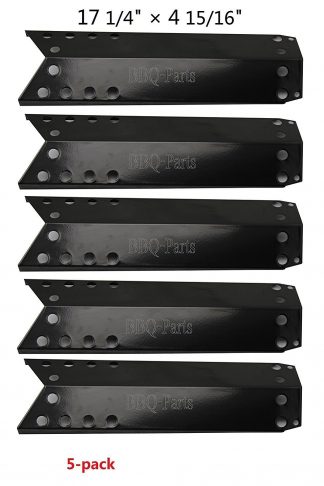 Hongso PPC051 (5-pack) Porcelain Steel Heat Plate, Heat Shield, Heat Tent, Burner Cover, Vaporizor Bar, and Flavorizer Bar Replacement for Select Gas Grill Models by Kenmore, Nexgrill (17 1/4