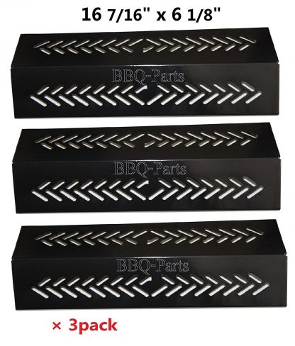 Hongso PPD641 (3-pack) Porcelain Steel Heat Plate, Heat Shield, Heat Tent, Burner Cover, Vaporizor Bar, and Flavorizer Bar Replacement for Select Gas Grill Models by Broil-Mate, GrillPro and Others