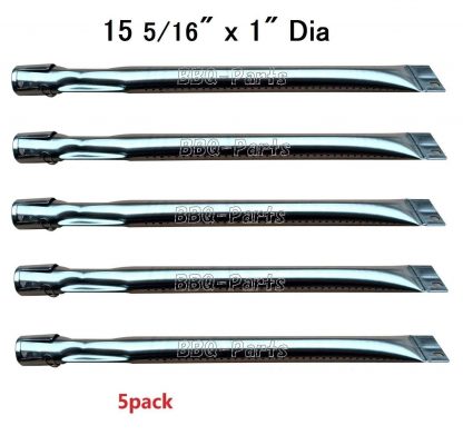 Hongso SBI521(5-pack) Stainless Steel Burner Replacement for Select Charmglow and Brinkmann Gas Grill Models (15 5/16
