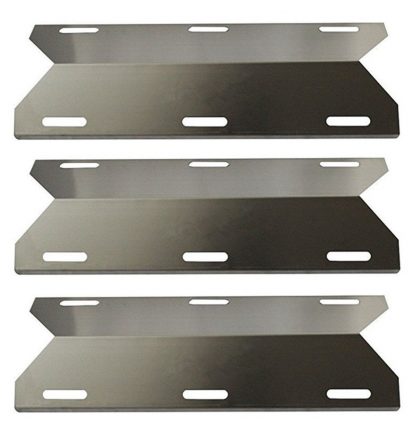 Hongso SPA231 (3-pack) Stainless Steel BBQ Gas Grill Heat Plate, Heat Shield, Heat Tent, Burner Cover, Vaporizor Bar, and Flavorizer Bar for Costco Kirland, Jenn-air, Nexgrill, Lowes (17 3/4