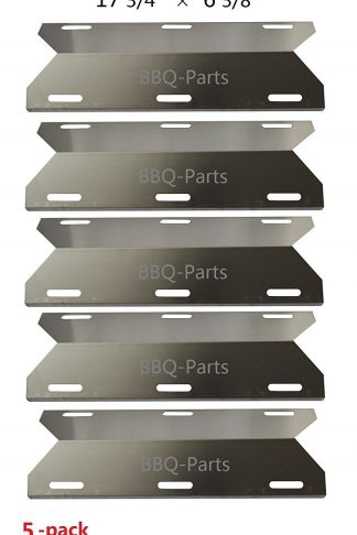 Hongso SPA231 (5-pack) SS BBQ Gas Grill Heat Plate, Heat Shield, Burner Cover, Vaporizor Bar, and Flavorizer Bar for Costco Kirland, Glen Canyon, Jenn-air, Nexgrill, Sterling Forge, Lowes (17 3/4