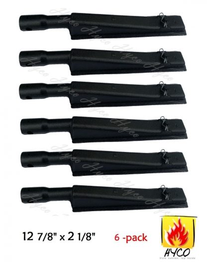 Hyco hyB935 (6-pack) Cast Iron Burner for Cast Iron Burner for Brinkmann, Kenmore, Charmglow, Grill Zone, Nexgrill, and Other Grills
