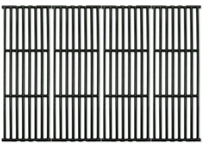 Music City Metals 66024 - Set of 4 - Gloss Cast Iron Cooking Grid Replacement for Gas Grills by Broil-Mate, Broil King, Huntington and Sterling