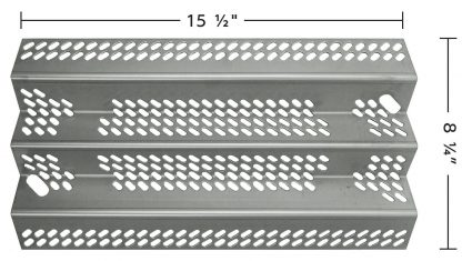Music City Metals 90351 Stainless Steel Heat Plate Replacement for Gas Grill Models American Outdoor Grill 30NB and American Outdoor Grill 30PC
