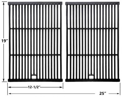 Porcelain Cast Iron Cooking Grid for Grand Hall, GR2039201-BC-00, Sterling and Brinkmann 2300, 6345, 6345-0, 810-2235-0, 810-2250-0, 810-2310-1, 810-2320-B, 810-2400-0, Gas Grill Models, Set of 2