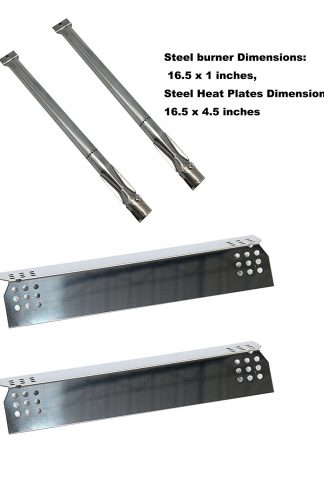 Relishfire Stainless Steel Burners& Heat Plate, Replacement Kit for Gas Grill Model Kitchen Aid 2 Burner 720-0819