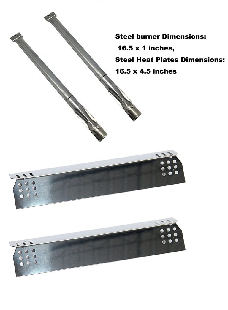 Stainless Steel Burners& Heat Plate, Replacement Kit for Gas Grill