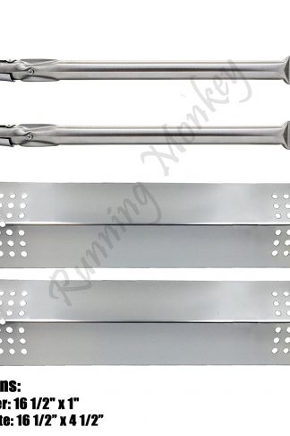 Running Monkey Stainless Steel Burners Heat Plate Replacement for Gas Grill Model Kitchen Aid 2 Burner 720-0819