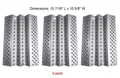 SH2461 (3-pack) Stainless Steel Heat Plate Replacement for Select American Outdoor Grill Gas Grill Models