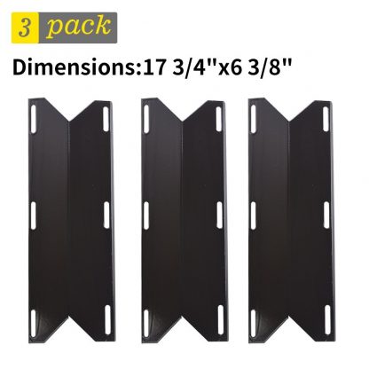 SHINESTAR Grill Replacement Parts for Jenn-Air, Nexgrill 720-0062, 720-0336, 720-0099 and Others, 3-Pack 17 3/4 inch Porcelain Steel Heat Tent Shield Plate BBQ Burner Cover Flame Tamer(SS-HP010)