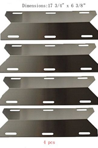 SP1231 (4-pack) Stainless Steel Heat Plate, Heat Shield, Heat Tent, Burner Cover, Vaporizor Bar, and Flavorizer Bar for Costco Kirland, Glen Canyon, Jenn-air, Nexgrill, Sterling Forge, Lowes Model Grills