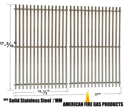 Stainless Steel Cooking Grid for Brinkmann 810-9490-0, Grill Master 720-0697, Nexgrill 720-0697 and Uniflame GBC091W, GBC940WIR, GBC956W1NG-C, GBC981W Gas Grill Models, Set of 2