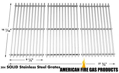 Stainless Steel Cooking Grid for Gas Grill Models Backyard Classic BY13-101-001-12 and Kenmore 146.16132110, 146.16133110, 146.1613211, 146.23678310, 146.23679310, 640-05057371-6, Set of 3