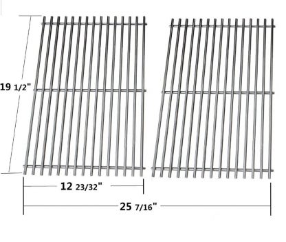 Stainless Steel Rod Cooking Grid 7528 for Weber Genesis E and S Series Grills (Dims: 19 1/2 X 12 23/32" for each unit, 19 1/2 X 25 7/16" for 2 units)