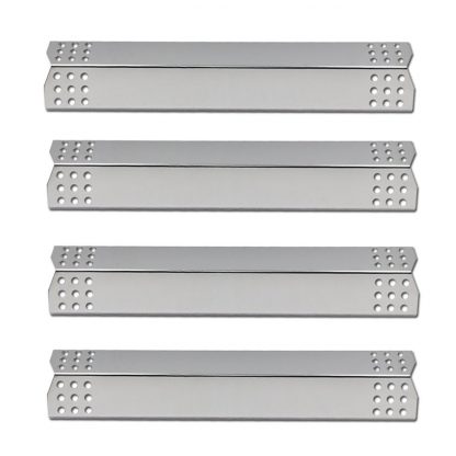 Uniflasy 4-Pack Stainless Steel Grill Heat Plate Flavorizer Bars Burner Cover Flame Tamer Replacement Parts for Jenn Air 720-0709, 720-0709B, 720-0336B, 720-0336C, 720-0720, Kitchen Aid 720-0745