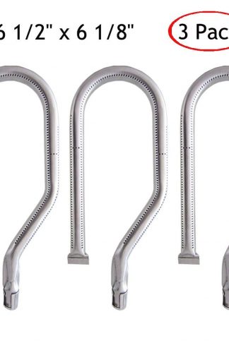 YIHAM KB881 Stainless Steel Gas Grill Burner Replacement, BBQ Tube Pipe Burner Parts for Costco Kirkland 720-0011, 720-0108, 720-0021, Nexgrill, Virco Classic Models, 16 1/2 inch x 6 1/8 inch,Set of 3