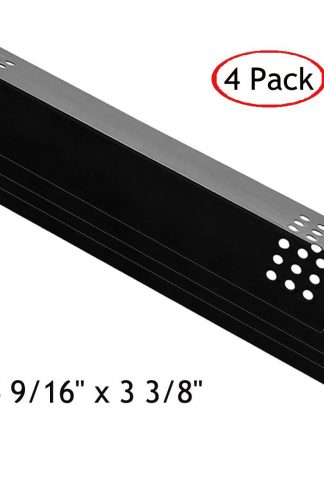 YIHAM KP708 Porcelain Steel BBQ Heat Plate Shield Tent, Flame Tamer, Burner Cover, Replacement Parts for Grill Master 720-0697, 720-0737 and Nexgrill Gas Grills, 14 9/16 inch x 3 3/8 inch, Set of 4