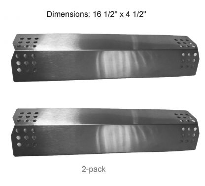 Zljiont (2-pack) Grill Heat Plates for Gas Grill Model Kitchen Aid 720-0787D, 720-0819, Stainless Still Heat Plate Replacement fit other Nexgrill Gas Grill