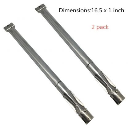 Zljiont Stainless Steel Grill Burners Replacement for Gas Grill Model Kitchen Aid 720-0819, Kitchen Aid 720-0819,Kitchen Aid 720-0787D（2PCS）