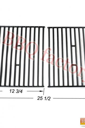 bbq factory® JGX362 Porcelain Cast Iron Cooking Grid Grate Replacement for Select Gas Grill Models by Broil King, Broil-Mate and Others, Set of 2