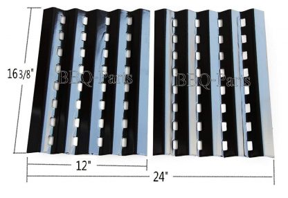 Hongso PPZ242 (2-pack) Brinkmann Gas Grill Heat Plate Replacement for Lowes Model Grills (16 3/8