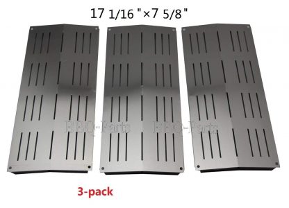 Hongso SPG441 (3-pack) Stainless Steel Heat Plate, Heat Shield, Heat Tent, Burner Cover, Vaporizor Bar, and Flavorizer Bar Replacement for Select Gas Grill Models by Charbroil, Grand Cafe and Others