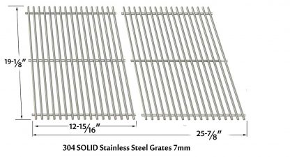 Stainless Steel Cooking Grid For Broil-Mate 735269, Nexgrill 720-0033, 720-0336, 720-0336B, 720-0511, 730-0336 & Sonoma PF30LP Gas Grill Models, Set of 2