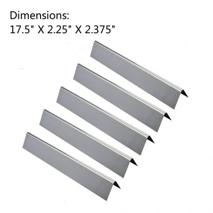 GasSaf 17.5 inch Flavorizer Bar Replacement for Weber Genesis 300, E310, S310, E330, EP-330 Series Grill, 5-Pack Stainless Steel Heat Plate, Heat Tent Replacement for Weber(L17.5 x W2.25 x H2.375)