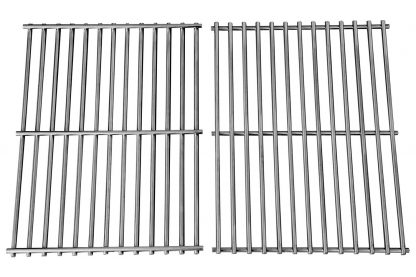 Hongso Grill Grates, Durable 304 Stainless Steel Solid Rod, 17 3-16 x 13 1-2 inch Each Cooking Grid Grate, for Grill Master 720-0697, Nexgrill and Uniflame Gas Grills (2 Pieces, SCI812)