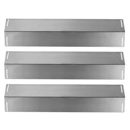 SHINESTAR Grill Replacement Parts for BBQ Grillware GGPL2100, Charbroil 463211512, Master Forge, Uniflame and Others, 3-Pack 16 1-2 inch Stainless Steel Heat Shield Plate Tent Burner Cover(SS-HP016)