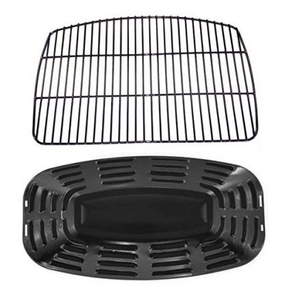 Repair Kit For Uniflame GBC1025WE-C, GBC720W-C, GBC820W, GBC820W-C BBQ Grill Includes Porcelain Heat Plate and Porcelain Steel Cooking Grate