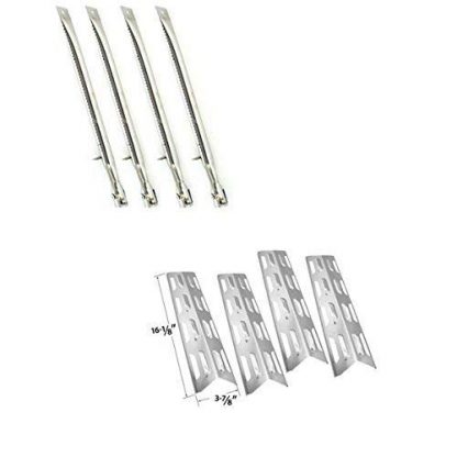 Grill Parts Zone Perfect Flame Perfect Flame SLG2008A, SLG2007A, SLG2007B, SLG2007D, 61701, 65499, 67119, 63033 Replacement Kit Includes 4 Stainless Burners and 4 Stainless Heat Plates