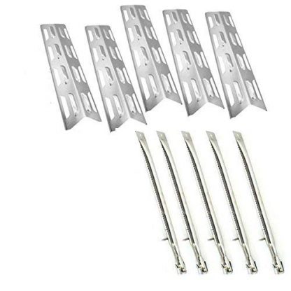Grill Parts Zone Perfect Flame Perfect Flame SLG2008A, SLG2007A, SLG2007B, SLG2007D, 61701, 65499, 67119, 63033 Replacement Kit Includes 5 Stainless Burners and 5 Stainless Heat Plates