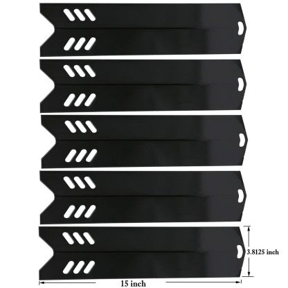 Hisencn Replacement Porcelain Steel BBQ Gas Grill Heat Plate Shield JPX591 (5-Pack) Gas Grill Models by Uniflame Models: GBC1059WB, GBC1059WB-C, GBC1059WE-C, GBC1069WB-C, GBC1143W-C Gas Grill