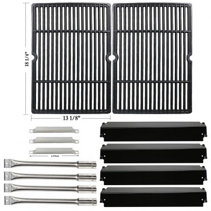Hisencn Replacement Rebuild Kit for Charbroil Commercial 463268606, 463268007 Gas Grill Burner,Carryover Tubes, Heat Plates, Grill Cooking Grids Grates