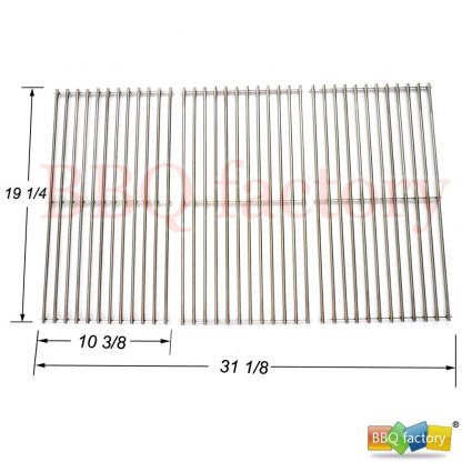 bbq factory Replacement Stainless Steel Cooking Grid Set of 3 for Select Gas Grill Models By Brinkmann, Charmglow, Costco, Jenn Air, Members, Nexgrill, Perfect Flame, Sams Club, Gas Grill and Others