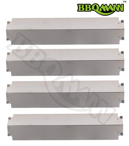 BBQMANN JD321 (4-pack) Stainless Steel Heat Plate/Shield Replacement for Select Gas Grill Models, Charbroil and Others (16" X 3 13/16")