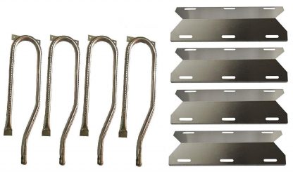 Hongso 4-Pack Jenn Air Gas Barbecue Grill 720-0337, 7200337, 720 0337 Replacement Kit Grill Burners, Heat Plates (SBC361, SPA231)