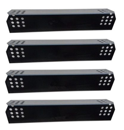 Hongso PPG371 (4-Pack) Porcelain Steel Heat Plate, Heat Shield, Heat Tent, Burner Cover, Vaporizor Bar Replacement for Grill Master 720-0697, 720-0737, Nexgrill 720-0830H, 720-0783E Gas Grill Models