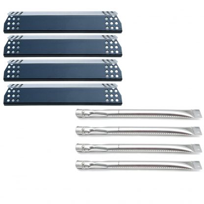 Direct store Parts Kit DG142 Replacement Sunbeam, Nexgrill, Grill Master 720-0697 Gas Grill Burners, Heat Plates (Stainless Steel Burner + Porcelain Steel Heat Plate)