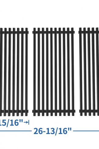SHINESTAR Grill Grates Replacement for Brinkmann 810-2512-S Grates, 810-2511-S, 810-2410-S, 810-8411-5, 810-9415-W Grill Parts, 3 pcs Porcelain-Enameled Steel 17-3/4 x 26-13/16 inch BBQ Cooking Grates