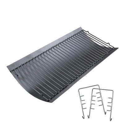 Uniflasy 27 inches Ash Pan Fits Chargriller 1224, 1324, 2121, 2222, 2727, 2828, 2929 Charcoal Grills, Charbroil 17302056 Grill Repair Replacement Part with Fire Grate Hanger