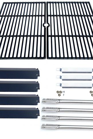 Direct store Parts Kit DG166 Replacement Charbroil Commercial Gas Grill 463268606,463268007 Repair Kit (SS Burner + SS carry-over tubes + Porcelain Steel Heat Plate + Porcelain Cast Iron Cooking Grid)