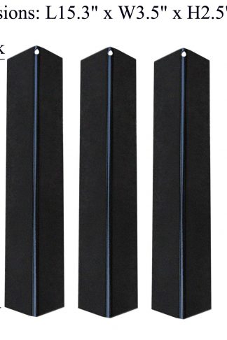 GasSaf 15.3 inch Flavorizer Bar Replacement for Weber Spirit 200 210 220 E210 E-220 S-210(2013 & Newer with Up Front Controls Panels), 3 Pack Porcelain Steel Flavor Bar (L15.3 x W3.5 x H2.5 inch)