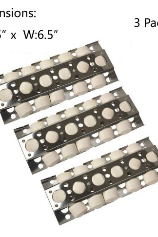 GasSaf Heat Plate Replacement for Select Turbo Gas Grill Models, 16.5 inch 3-Pack Stainless Steel Heat Plate, Heat Tent, Burner Cover, Vaporizor Bar and Flavorizer Bar(16 1/2x 6 1/2inch)(3-Pack)