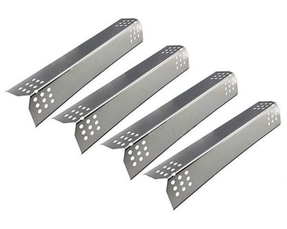 Hongso SPG371 Grill Heat Plate Shield Tent Replacement for Nexgrill 720-0830H, Grill Master 720-0697, 720-0737 Gas Grill, 4-Pack 14 9/16 inch Stainless Steel Burner Cover Flame Tamer