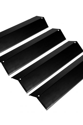 UNICOOK Porcelain Grill Heat Plate, Grill Replacement Parts, 15.375" L Heat Tent 4 Pack, Heat Shield Plate,Grill Burner Cover, Flame Tamer, Flavorizer Bar for BBQ Gas Grill